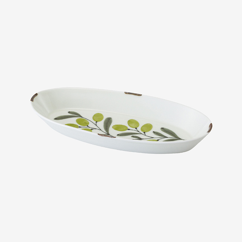 olive バゲットプレート　緑
